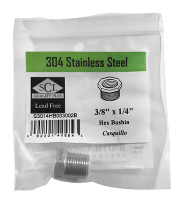 HEX BUSHING 3/8X1/4 SS