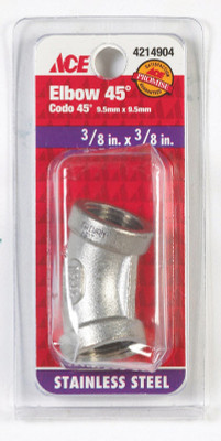 FEMALE ELBOW 45 3/8 SS