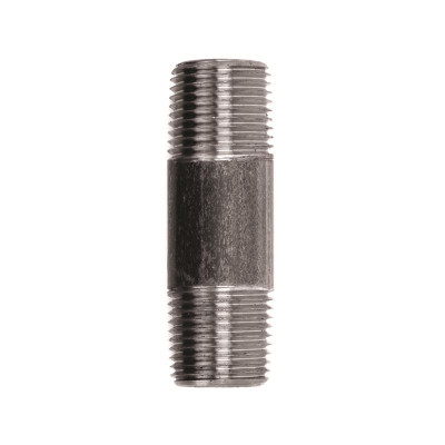 NIPPLE BLACK 1/2X2.5 STZ Industries 1/2 in. MIP each X 1/2 in. D MIP Black Steel 2-1/2 in. L Nipple