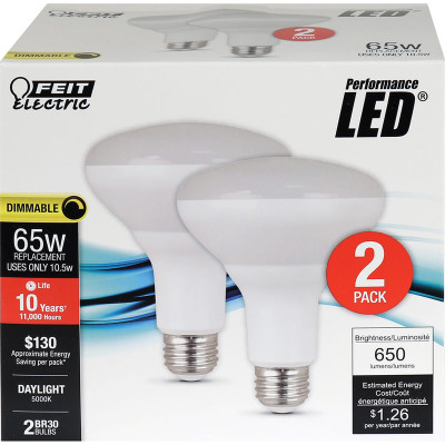 LED BR30 E26 DL 65W 2PK