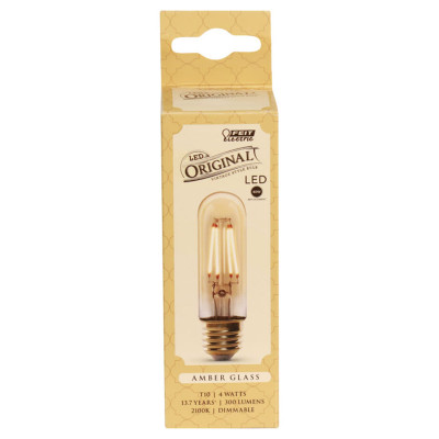 LED T10 E26 AMB 40W DIM Feit Electric T10 E26 (Medium) LED Bulb Amber 40 Watt Equivalence 1 pk