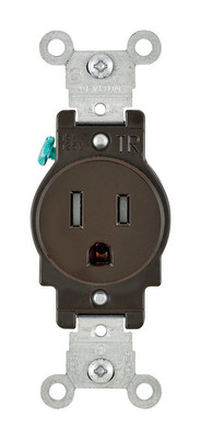 SINGLE TR OUTLET15A BRWN