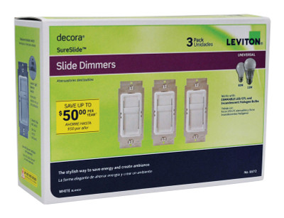 DECORA SLID DIMRS WHT3PK