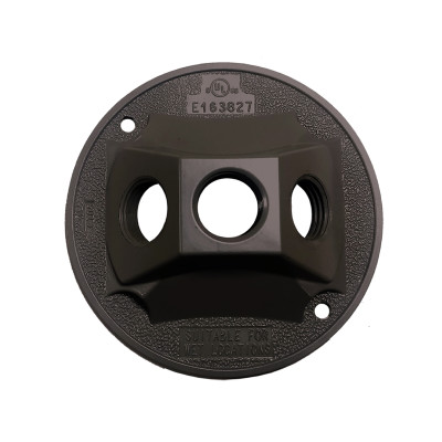 RND CVR W/THREE 1/2H BR