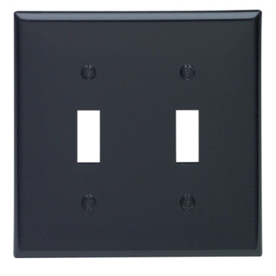 WALLPLATE 2G STD TOG BLK