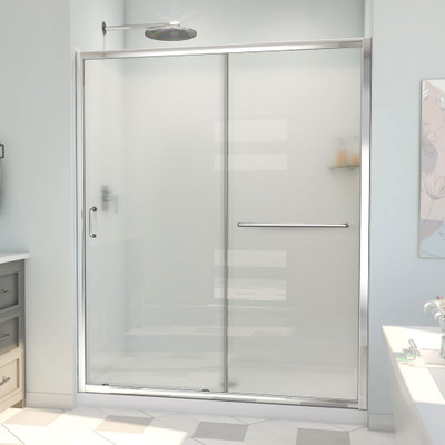 DreamLine Infinity-Z 36x60x78.75 Sliding Shower Door Kit Chrome Frosted Glass