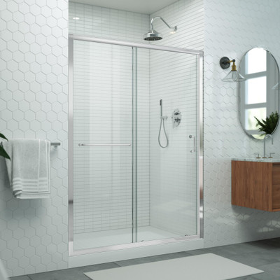 DreamLine Levantine WLDR0954720-01 Semi-Frameless Sliding Shower Door 50-54 x 72 Chrome