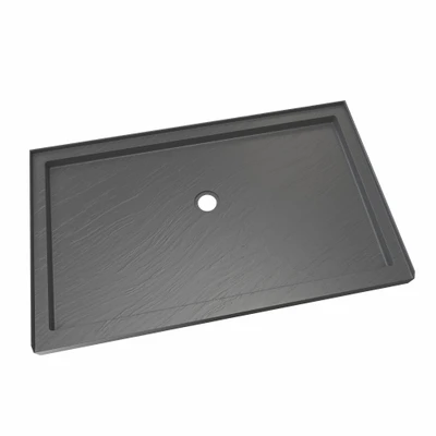 DreamLine SlimLine 30 x 60 Single Threshold Shower Base, Slate Gray Center Drain