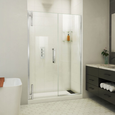 DreamLine Ascend 48½-49½ in. W x 72 in. H Frameless Pivot Shower Door Chrome