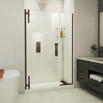 DreamLine Ascend Frameless Pivot Shower Door 46.5-47.5"W x 72"H Oil Rubbed Bronze