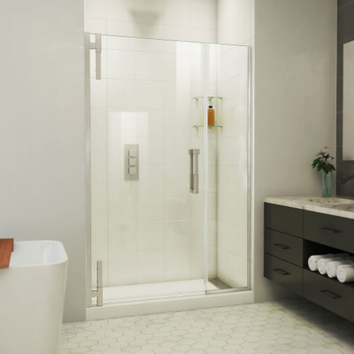 DreamLine Ascend Frameless Pivot Shower Door 44.5-45.5 W x 72 H Brushed Nickel