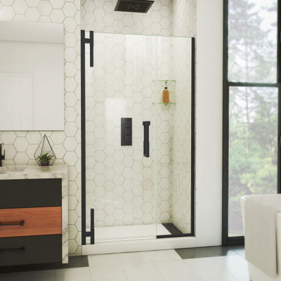 DreamLine Ascend 40 1/2-41 1/2 in. W x 72 in. H Frameless Pivot Shower Door, Satin Black