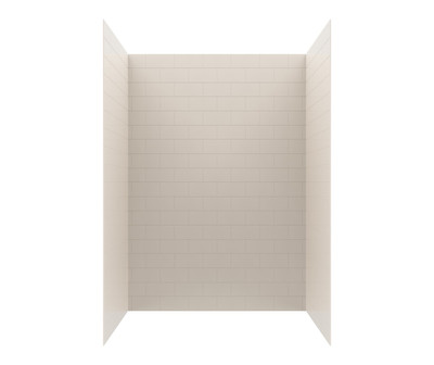 Swanstone Metro Subway Tile Glue-Up Bathtub and Shower Wall Kit, 32 x 50 x 72, Bisque