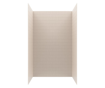 Swanstone Metro Subway Tile Glue-Up Shower Wall Kit 32x50x84 Tahiti White