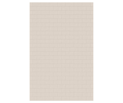Swanstone Metro Subway Tile 62 x 96 Glue-Up Bathtub and Shower Single Wall Panel, Tahiti White