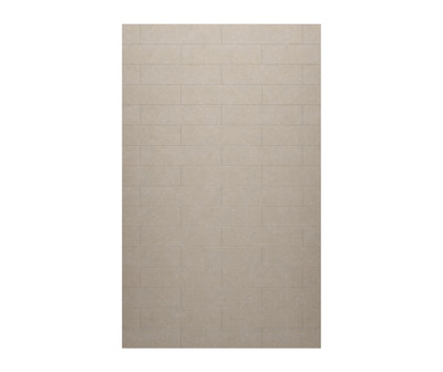 Swanstone Modern Subway Tile Glue Up Bathtub and Shower Wall Panel 62 x 84 Limestone