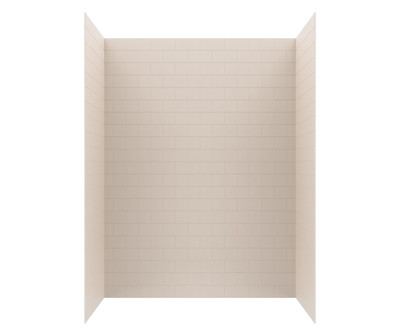 Swanstone Metro Subway Tile Glue-Up Bathtub & Shower Wall Kit 32x62x84 Tahiti White