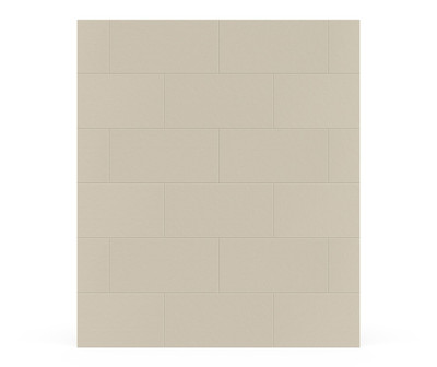 Swanstone Traditional Subway Tile Glue-Up Bathtub and Shower Wall Panel, 50 x 72, Coastal Sands