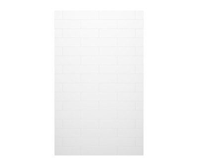 Swanstone MSMK-8434 34 x 84 Modern Subway Tile Glue-Up Bathtub and Shower Single Wall Panel White