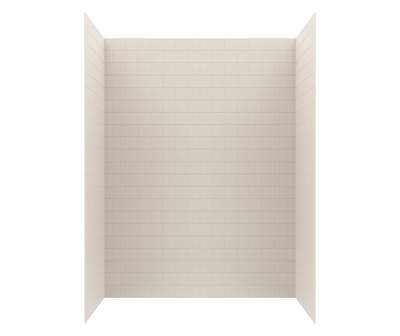 Swanstone Metro Subway Tile Glue Up Bathtub and Shower Wall Kit 32x62x84 Bisque