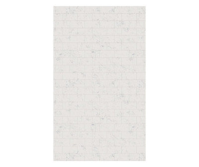 Swanstone Metro Subway Tile Glue Up Bathtub and Shower Single Wall Panel, 50 x 84, Carrara