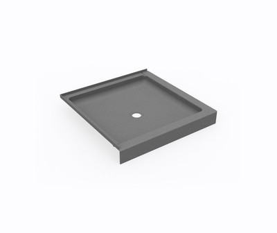 Swanstone 36 x 36 Corner Shower Pan with Center Drain, Ash Gray (SS-36DTF)