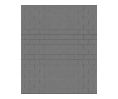 Swanstone Metro Subway Tile 62 x 72 Glue-Up Bathtub & Shower Wall Panel, Ash Gray