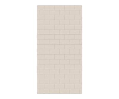 Swanstone Metro Subway Tile Glue-Up Bathtub and Shower Wall Panel, 38 x 72 in., Tahiti White