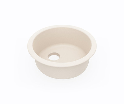 Swanstone KSRB-18 Dual Mount Round Bowl Sink in Tahiti White