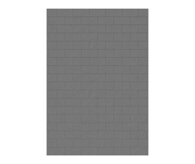 Swanstone Metro Subway Tile 50 x 72 Glue-Up Bathtub Shower Wall Panel Ash Gray
