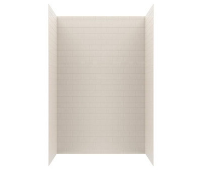 Swanstone Metro Subway Tile Glue-Up Bathtub and Shower Wall Kit 34x62x96 Bisque