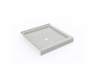 Swanstone 36x36 Corner Shower Pan with Center Drain, Birch