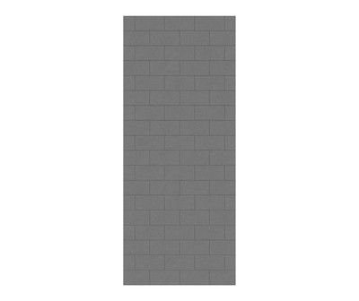Swanstone Metro Subway Tile 32 x 72 Glue-Up Bathtub and Shower Wall Panel, Ash Gray