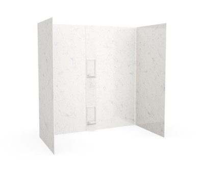 Swanstone Smooth Glue Up Tub Wall Kit 30x60x60 Carrara SS-60-5