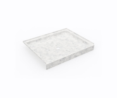 Swanstone SS-3442 34 x 42 Alcove Shower Pan with Center Drain, Ice