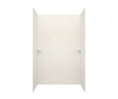 Swanstone Modern Subway Tile Glue-Up Tub Wall Kit 32x62x72 Tahiti White