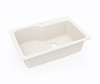 Swanstone KSSB-3322 22 x 33 Dual Mount Single Bowl Sink in Bisque