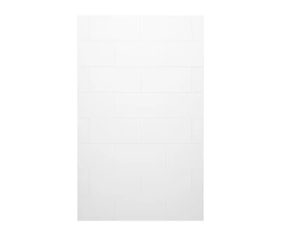 Swanstone Traditional Subway Tile 32 x 96 Glue-Up Bathtub and Shower Wall Panel, White