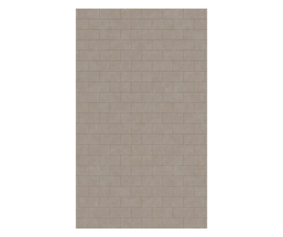 Swanstone Metro Subway Tile Glue-Up Bathtub and Shower Single Wall Panel, 50 x 84, Limestone