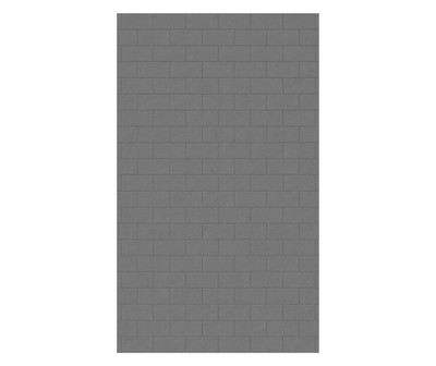 Swanstone Metro Subway Tile Glue-Up Bathtub & Shower Wall Panel 50x84 Ash Gray