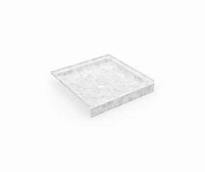Swanstone SS-3232 32x32 Alcove Shower Pan with Center Drain, Ice