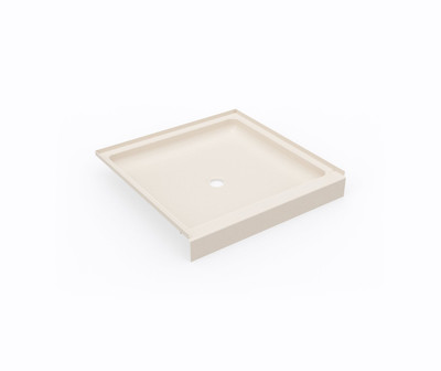 Swanstone® SS-3636 36x36 Alcove Shower Pan with Center Drain, Tahiti White