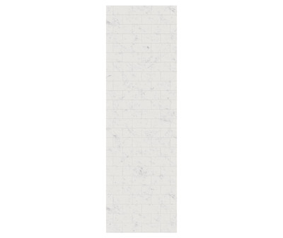 Swanstone Metro Subway Tile 32 x 96 Glue-Up Bathtub and Shower Wall Panel, Carrara