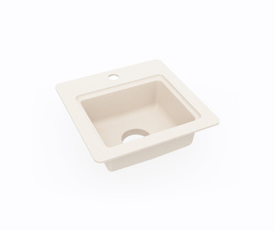 Swanstone BS-1515 15x15 Dual Mount Entertainment Sink Tahiti White