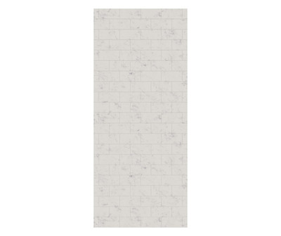 Swanstone Metro Subway Tile 42 x 84 Glue-Up Bathtub Shower Wall Panel Carrara