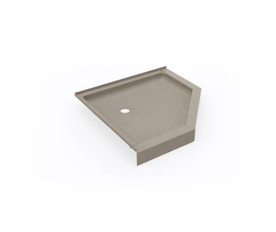 Swanstone SS-38NEO 38x38 Corner Shower Pan with Center Drain, Limestone