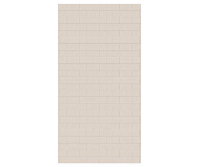 Swanstone Metro Subway Tile 50 x 96 Glue-Up Bathtub and Shower Wall Panel, Tahiti White