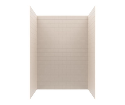 Swanstone Metro Subway Tile Glue-Up Bathtub and Shower Wall Kit, 32×50×72, Tahiti White