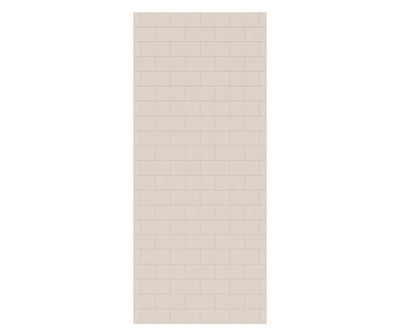 Swanstone Metro Subway Tile 36 x 84 Glue-Up Bathtub & Shower Wall Panel, Tahiti White