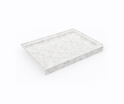 Swanstone SS-3448 34 x 48 Alcove Shower Pan with Center Drain, Ice